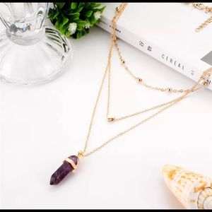 Spiritual Amethyst Heart Shaped Choker Necklace